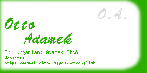 otto adamek business card